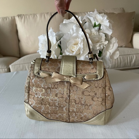 Coach Gold Metallic Madison Evening Bag - Picture 2 of 15